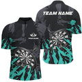 Personalzied Darts Board Turquoise Grunge Style 3D Men Darts Custom Darts Team