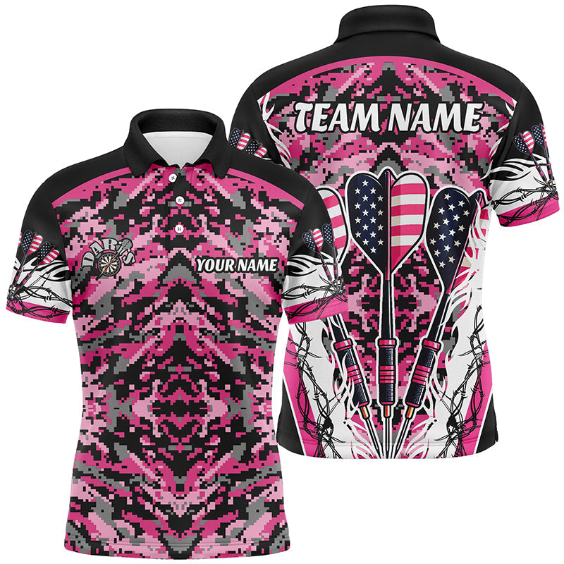 Pink Grunge Camo Darts Arrow US Flag Women Darts Custom Camo Darts Team