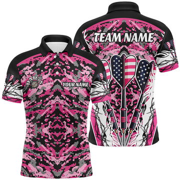 Pink Grunge Camo Darts Arrow US Flag Women Darts Custom Camo Darts Team