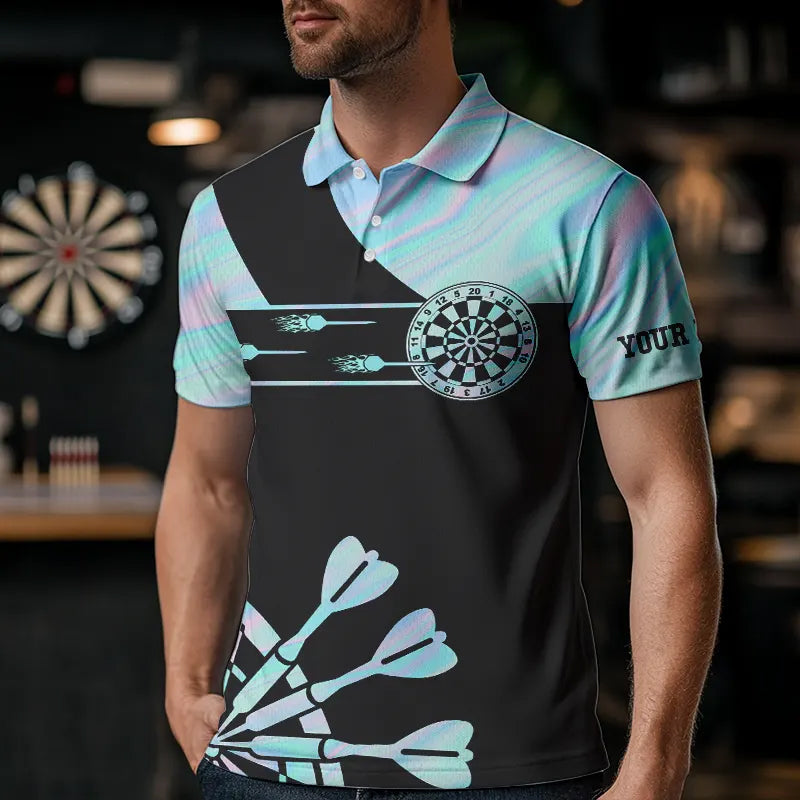 Holographic Blue Darts Tie Dye and Custom Dart Glowing Dart
