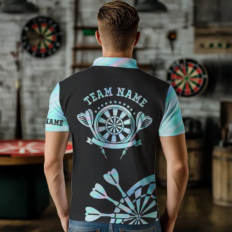 Holographic Blue Darts Tie Dye and Custom Dart Glowing Dart