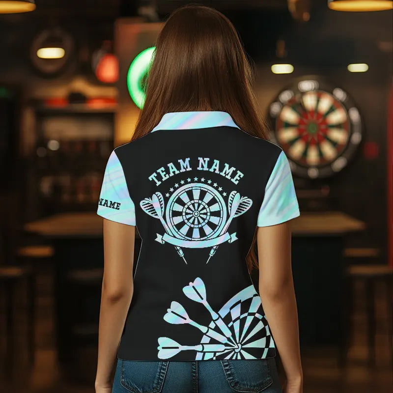 Holographic Blue Darts Tie Dye and Custom Dart Glowing Dart