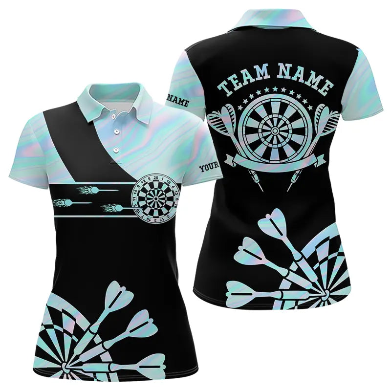 Holographic Blue Darts Tie Dye and Custom Dart Glowing Dart