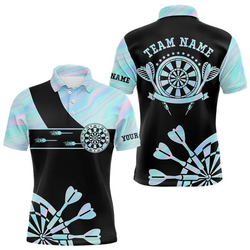 Holographic Blue Darts Tie Dye and Custom Dart Glowing Dart
