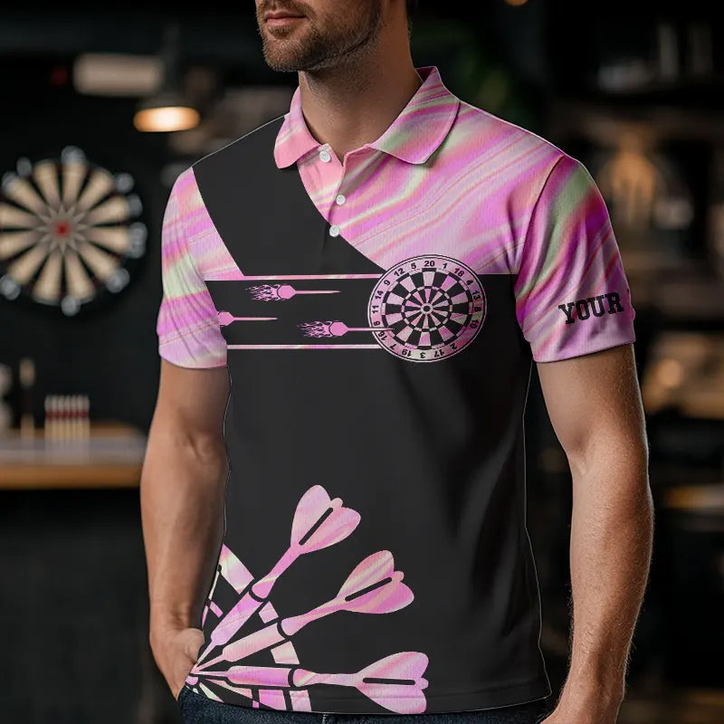 Holographic Pink Darts Tie Dye and Custom Dart Glowing Dart