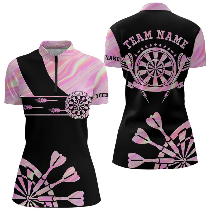 Holographic Pink Darts Tie Dye and Custom Dart Glowing Dart