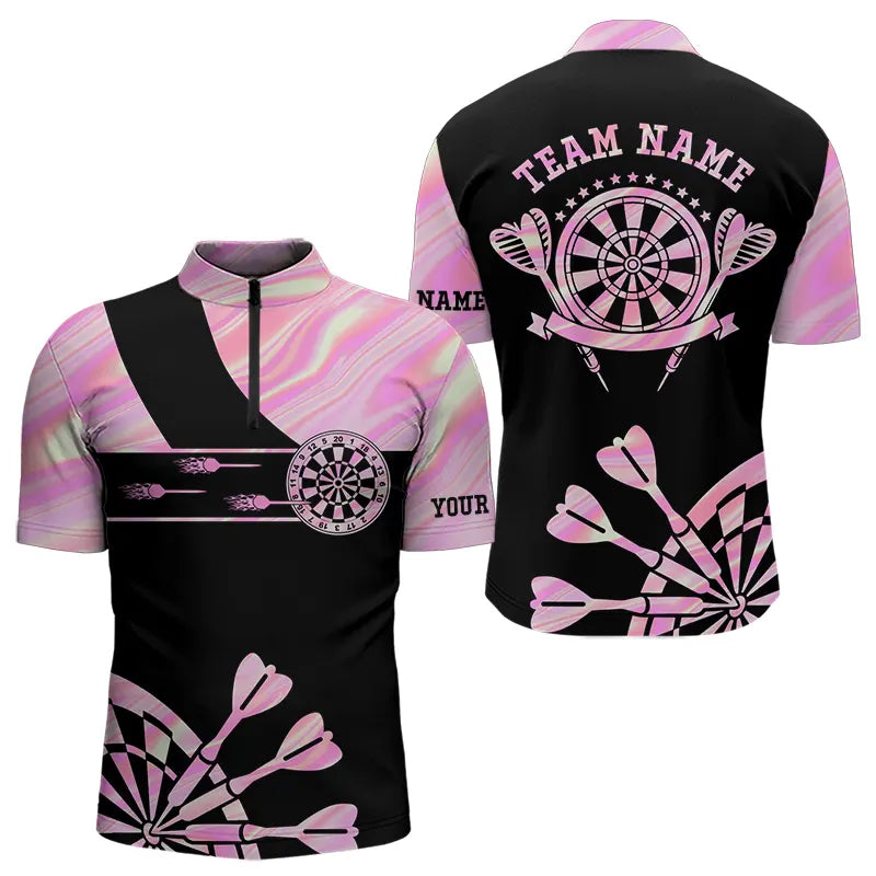 Holographic Pink Darts Tie Dye and Custom Dart Glowing Dart