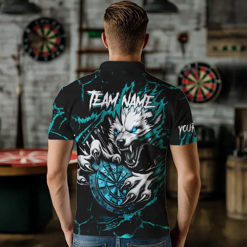 Personalized Wolf Lightning Darts and Custom Men Dart Darts |Turquoise