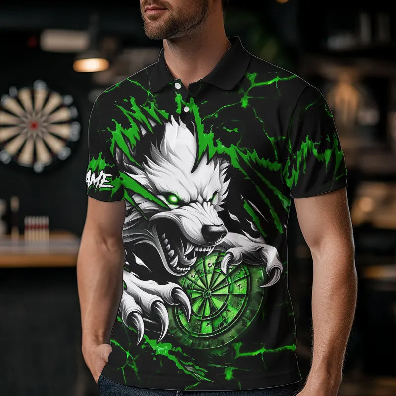 Personalized Wolf Lightning Darts and Custom Dart Darts |Green