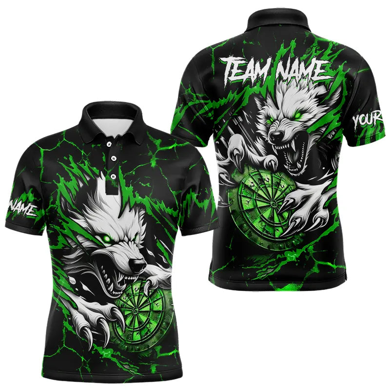 Personalized Wolf Lightning Darts and Custom Dart Darts |Green