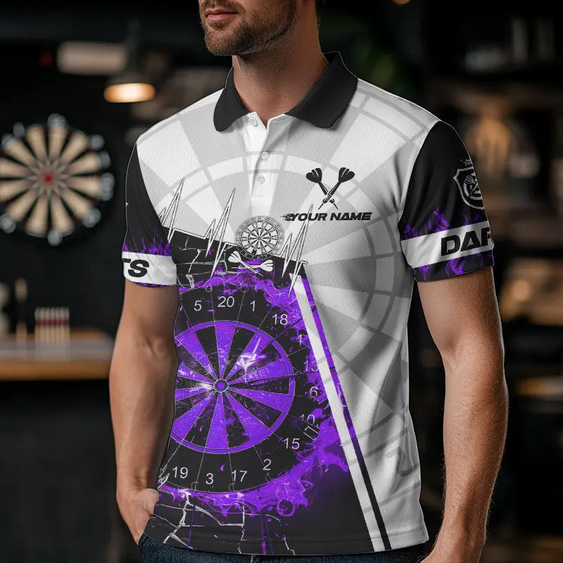 Personalized Purple Break Glass Dartboard Fire, Custom Dart Dart