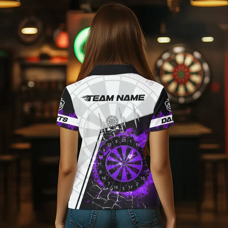 Personalized Purple Break Glass Dartboard Fire, Custom Dart Dart