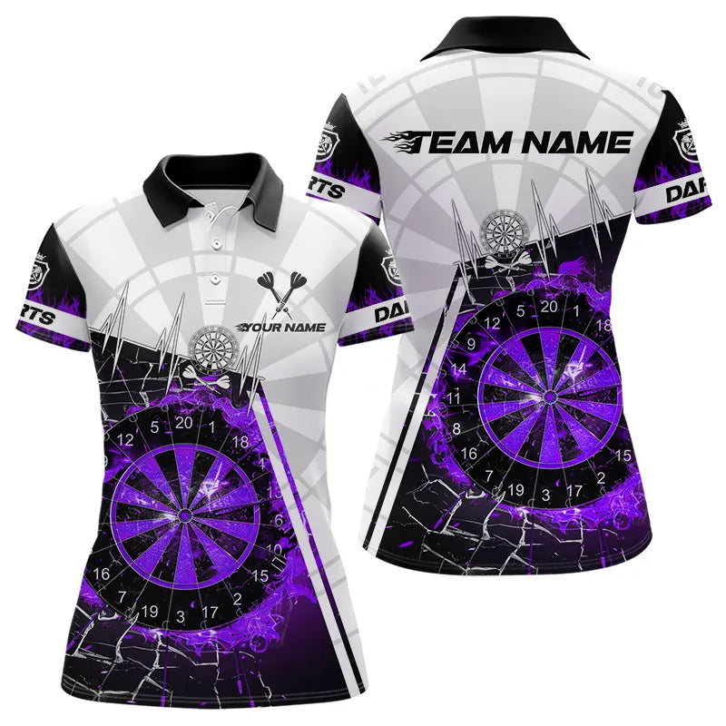 Personalized Purple Break Glass Dartboard Fire, Custom Dart Dart