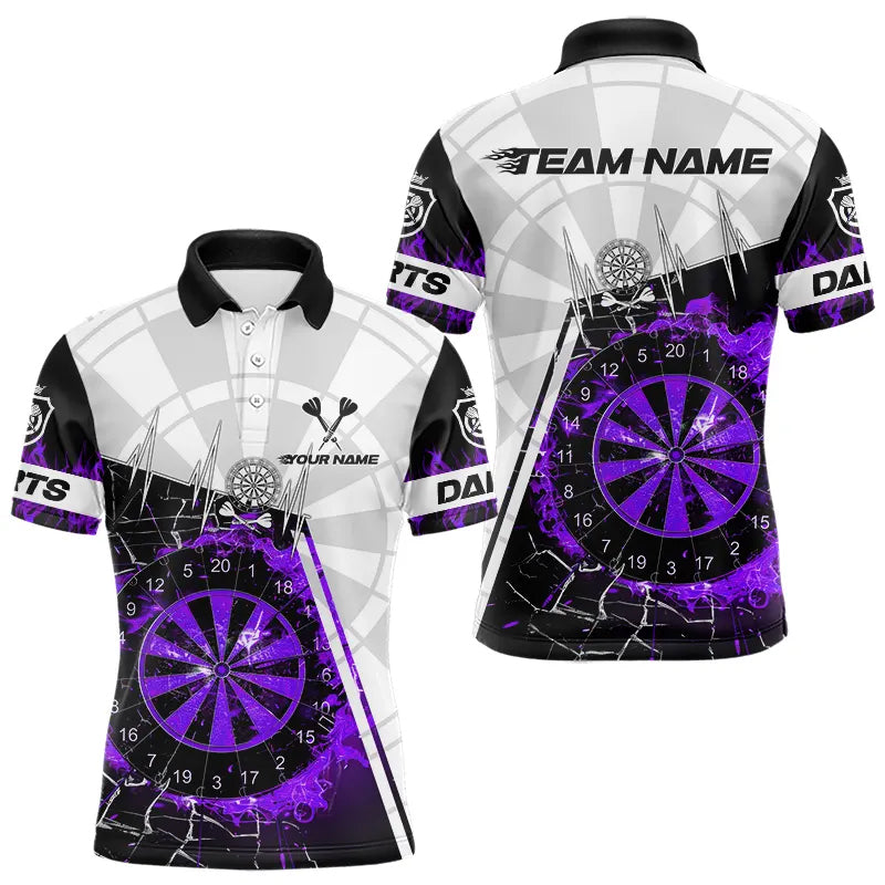 Personalized Purple Break Glass Dartboard Fire, Custom Dart Dart