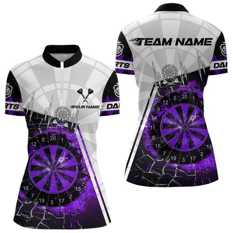 Personalized Purple Break Glass Dartboard Fire, Custom Dart Dart