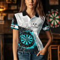 Personalized Turquoise Break Glass Dartboard Fire, Custom Women Dart Dart