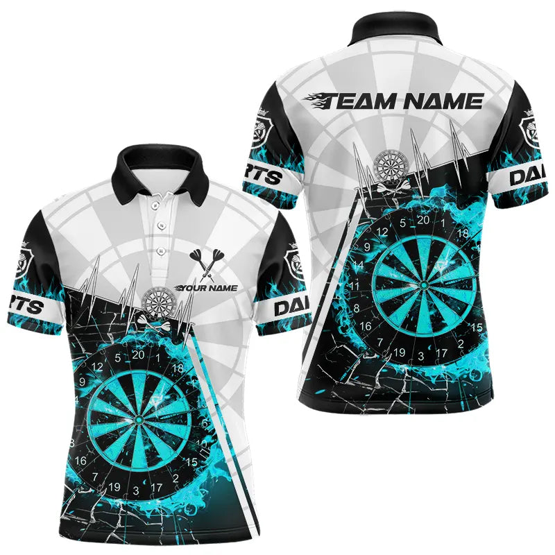Personalized Turquoise Break Glass Dartboard Fire, Custom Women Dart Dart