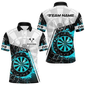Personalized Turquoise Break Glass Dartboard Fire, Custom Women Dart Dart