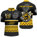 Yellow Black Darts Bee Custom Name Darts, Funny Darts Apparel, Best Darts Gifts