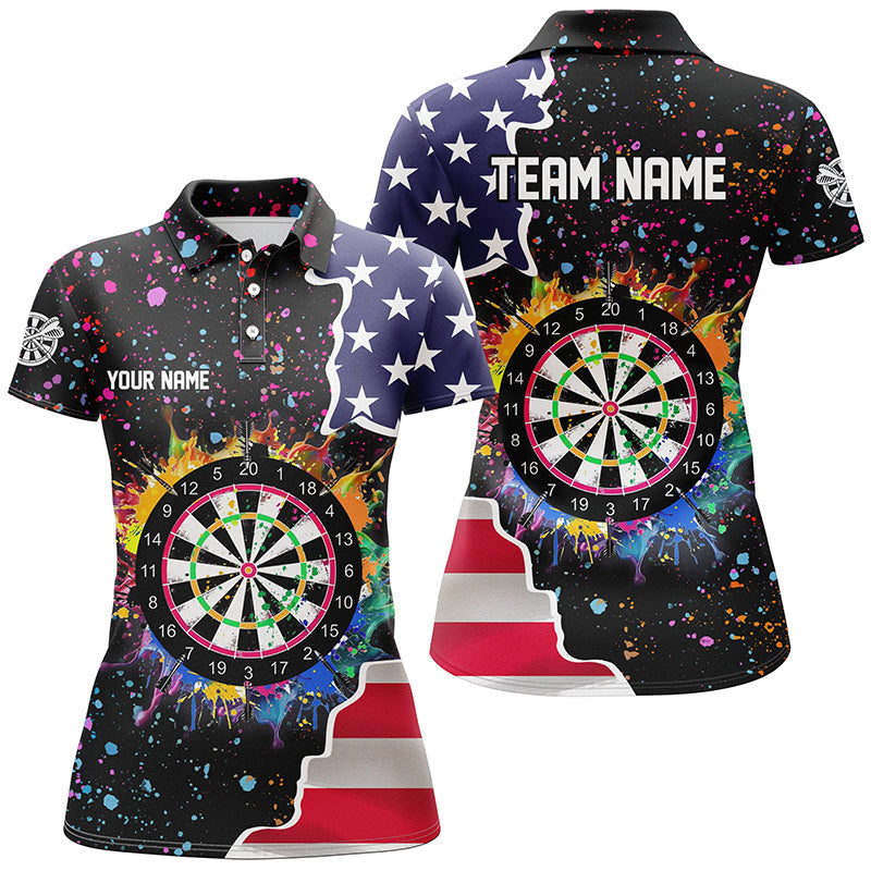 Grunge Colorful Darts Board US Flag Darts Custom Patriotic Darts Team