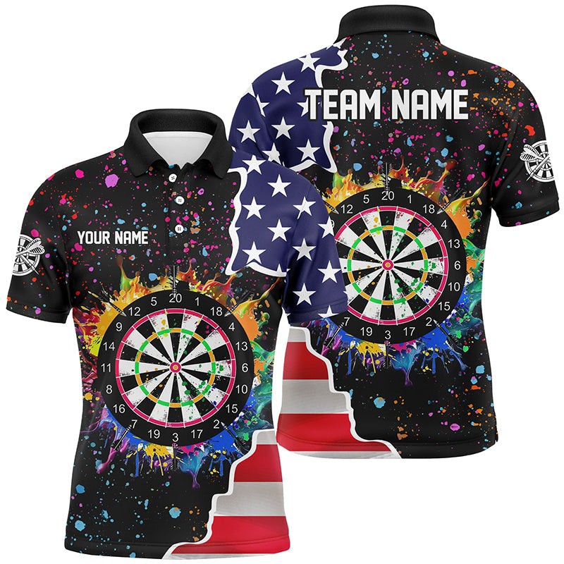 Grunge Colorful Darts Board US Flag Darts Custom Patriotic Darts Team