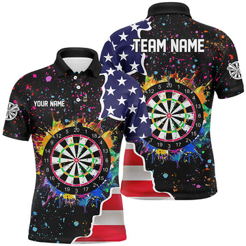 Grunge Colorful Darts Board US Flag Darts Custom Patriotic Darts Team