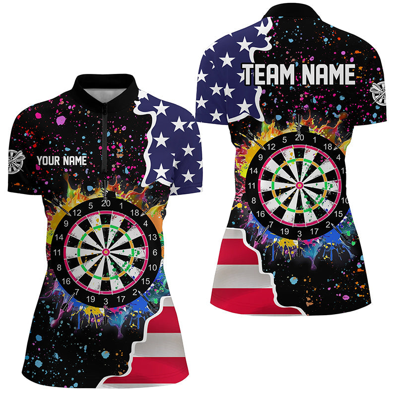 Grunge Colorful Darts Board US Flag Darts Custom Patriotic Darts Team
