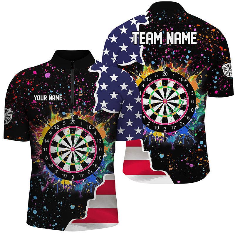 Grunge Colorful Darts Board US Flag Darts Custom Patriotic Darts Team