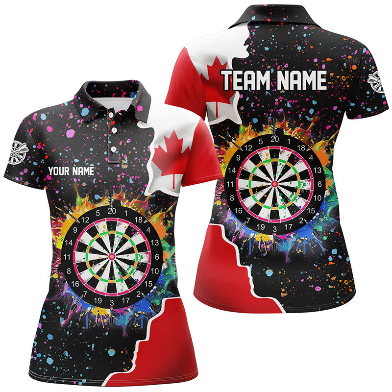 Grunge Colorful Darts Board Canada Flag Darts Custom Patriotic Darts Team