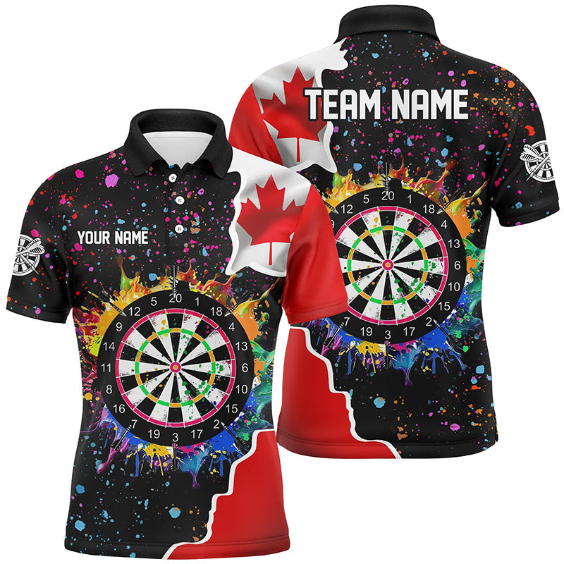 Grunge Colorful Darts Board Canada Flag Darts Custom Patriotic Darts Team