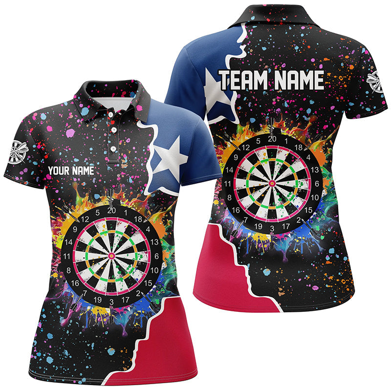 Grunge Colorful Darts Board Texas Flag Darts Custom Patriotic Darts Team