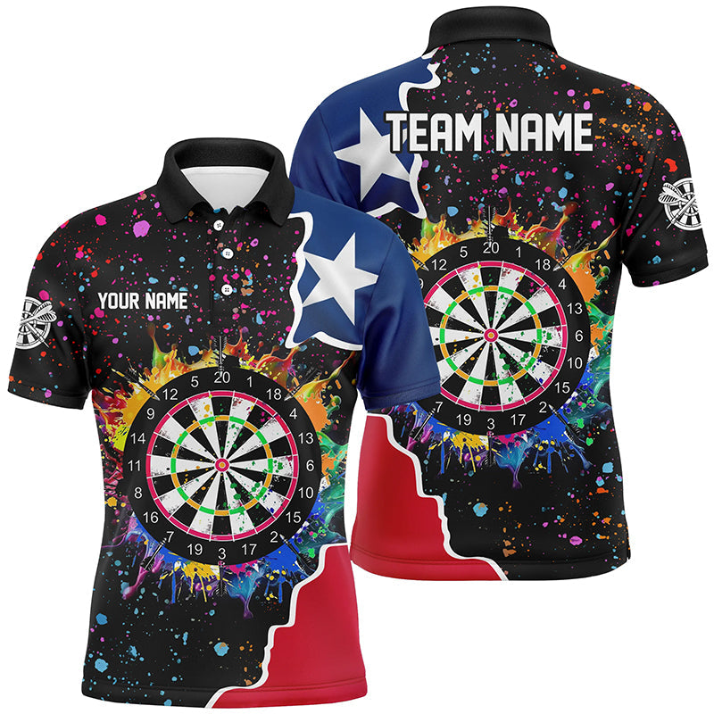 Grunge Colorful Darts Board Texas Flag Darts Custom Patriotic Darts Team