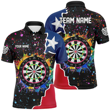 Grunge Colorful Darts Board Texas Flag Darts Custom Patriotic Darts Team