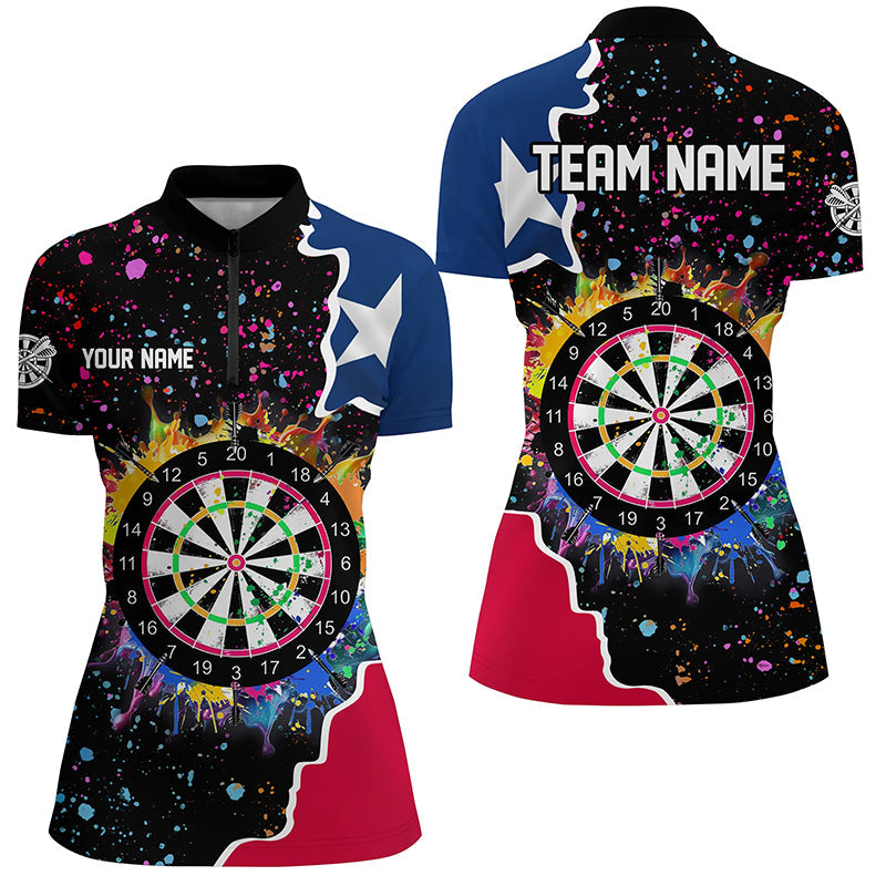 Grunge Colorful Darts Board Texas Flag Darts Custom Patriotic Darts Team