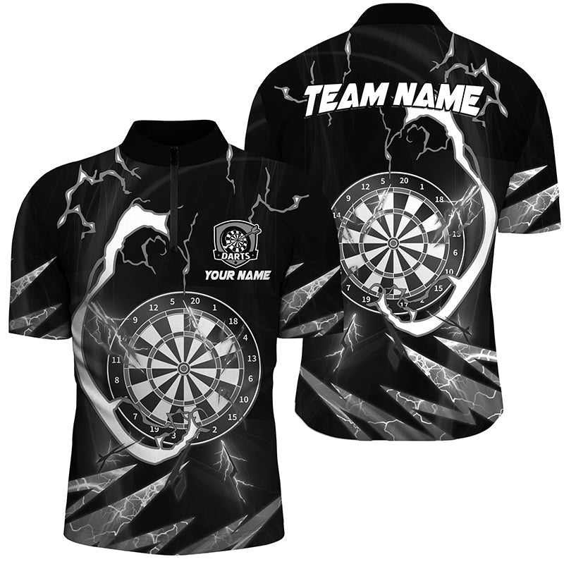Personalized Thunder Lighting Black Dart Custom Dart League Outfit Dart