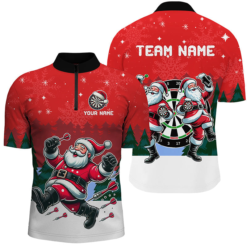 Funny Santa Playing Darts Red Christmas Dart Custom Christmas Darts Gifts Outfit