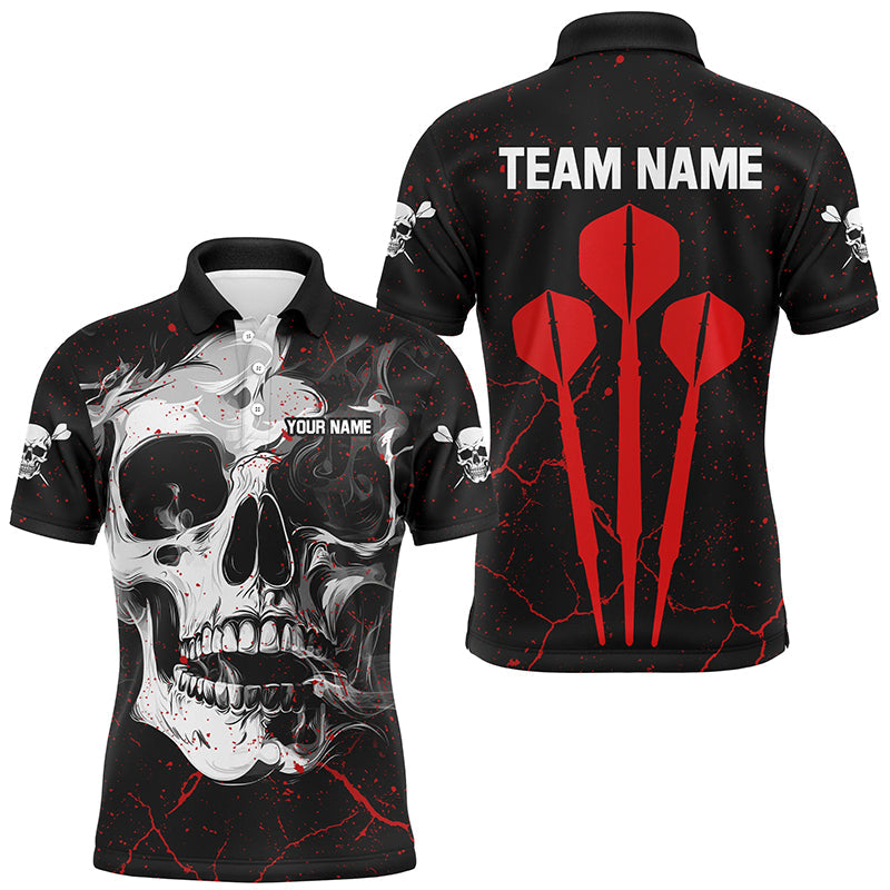 Personalized Large Darts Arrow Smoke Skull Dart, Scary Darts Team | Red