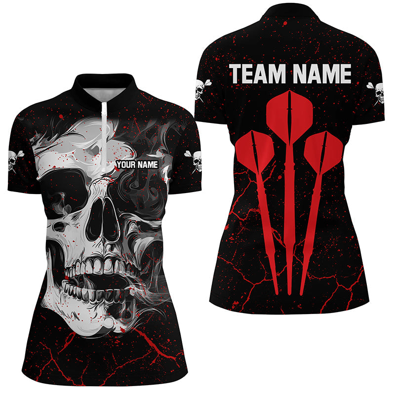 Personalized Large Darts Arrow Smoke Skull Dart, Scary Darts Team | Red