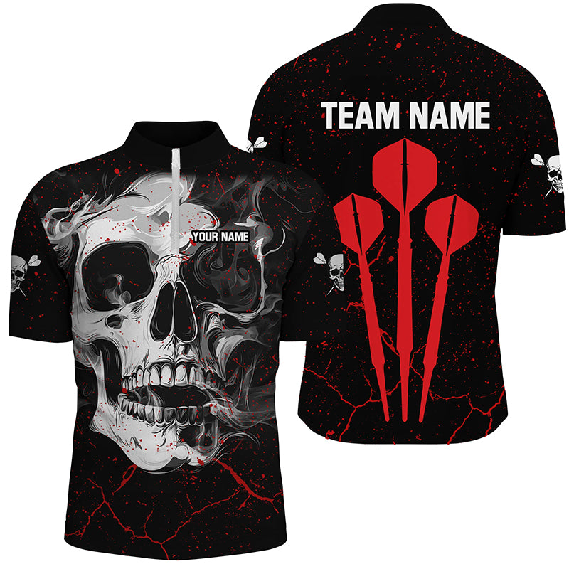 Personalized Large Darts Arrow Smoke Skull Dart, Scary Darts Team | Red