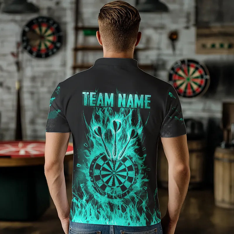 Fire Flame Darts Board American Flag Skull Dart Custom Darts Team |Turquoise