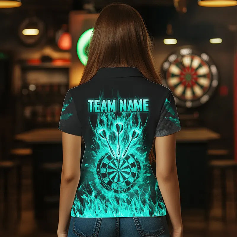 Fire Flame Darts Board American Flag Skull Dart Custom Darts Team |Turquoise