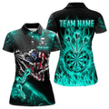 Fire Flame Darts Board American Flag Skull Dart Custom Darts Team |Turquoise