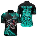 Fire Flame Darts Board American Flag Skull Dart Custom Darts Team |Turquoise