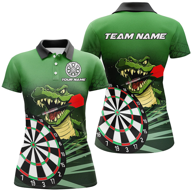 Personalized Green Funny Crocodilian Darts, Darts Team, Darts Gifts