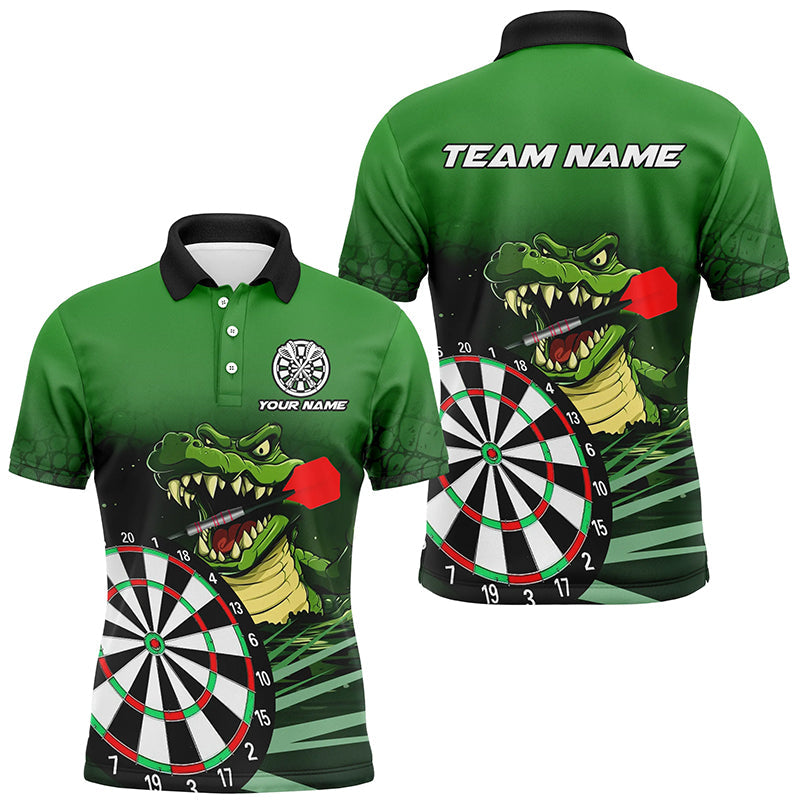 Personalized Green Funny Crocodilian Darts, Darts Team, Darts Gifts