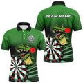 Personalized Green Funny Crocodilian Darts, Darts Team, Darts Gifts