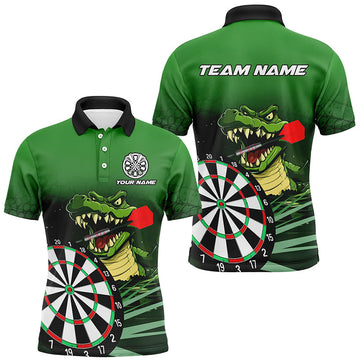 Personalized Green Funny Crocodilian Darts, Darts Team, Darts Gifts