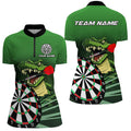 Personalized Green Funny Crocodilian Darts, Darts Team, Darts Gifts
