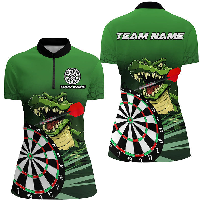 Personalized Green Funny Crocodilian Darts, Darts Team, Darts Gifts