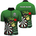 Personalized Green Funny Crocodilian Darts, Darts Team, Darts Gifts